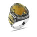 Oval Design Tree Of Life Patterned Zultanite Stone Silver Men Ring