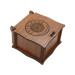 Brown Wooden Gift Wedding Ring Box With Special Message Written