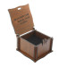 Brown Wooden Gift Ring Box With Special Message Written