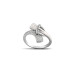 Belt Design Zircon Stone Detailed Silver Women Ring