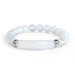 Transparent Quartz Plated Sphere Cut Natural Stone Women Bracelet