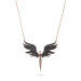 Zircon Stone Angel Design Silver Women Necklace