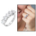 Starlight Diamond Diamond Mount Silver Women Five Stone Ring