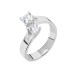 Starlight Diamond Diamond Mount Silver Women Double Stone Ring