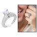 Diamond Mount 925 Sterling Silver Women Solitaire Ring