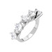 Diamond Mounted Silver Women Five Stone Ring