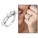 Diamond Mounted Silver Women Five Stone Ring