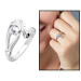 Starlight Diamond Silver Women Solitaire Ring