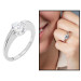 Diamond Mount Diamond Look Silver Women Solitaire Ring