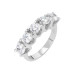 Diamond U Design 925 Sterling Silver Women Five Stone Ring