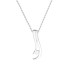 Diamond Solitaire Modern Design Silver Women Necklace