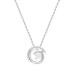 Starlight Diamond Solitaire Spiral Design Silver Women Necklace