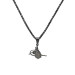 Tugra Design Black Color Steel Men Necklace