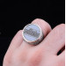 Ayetel Kursi Written Oval Design 925 Sterling Silver Men Ring