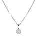 Elegant Design Zircon Single Stone Silver Women Necklace