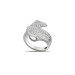 Zircon Stone Leaf Design 925 Sterling Silver Women Ring