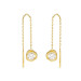 Zircon Solitaire Special Design Gold Silver Dangle Earrings