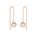 Zircon Solitaire Special Design Rose Silver Dangle Earrings