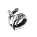 Written 925 Sterling Silver Men Zulfiqar Ring