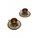 Horse Pattern Set Of 2 Coffee Cups