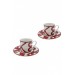 Balcon Pattern Red Set Of 2 Cups