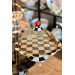 Checkered Black Small Size Cake Stand
