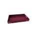 Burgundy Leather Tray With Decorative Gold Detail