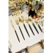 مجموعة أدوات المائدة 36 قطعة لون ذهبي واسود