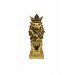 قطعة فنية مزينة على شكل أسد بلون ذهبي