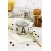 Hermony Monogram Porcelain Letter Mug - Letter A
