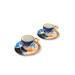 Set Of 2 Coffee And White Cups With Gift Package With Two Patterns