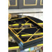 Levi Black Geometric Pattern Decorative Tray