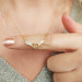 925 Sterling Silver Women's Angel Winged Heart Necklace