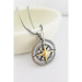 925 Sterling Silver Compass Necklace