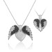 Opening Wing Heart Necklace