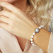 Natural Pearl Mother Of Pearl And Hematite Stone Bracelet