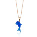 Handmade Murano Glass Dolphin Silver Necklace