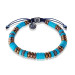 Silver Men's Bracelet With Turquoise And Hematite Stones