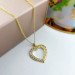 Women's 925 Sterling Silver Stone Heart Necklace