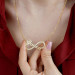 Vaoov 925 Sterling Silver Personalized Ladies Name Ribbon Infinity