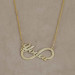 Vaoov 925 Sterling Silver Personalized Ladies Name Ribbon Infinity