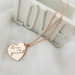 Vaoov 925 Sterling Silver Personalized Named Women's Gift Heart Necklace