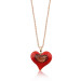 Vaoov Handmade Murano Glass Heart Silver Necklace