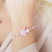 Vaoov Handmade Pink Glass Angel Bracelet