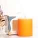 10X10 Cm Mitr Orange Cylinder Candle