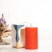 12X7 Cm Mitr Red Cylinder Candle