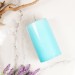12X7 Cm Mitr Turquoise Cylinder Candle