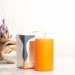 شمعة أسطوانية لون برتقالي مقاس 12 × 7 سم من ميتر