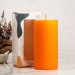 شمعة أسطوانية  لون برتقالي مقاس 20 × 10 سم من ميتر