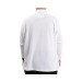 Plus Size Men Sweatshirt Polo Neck Long Sleeve White